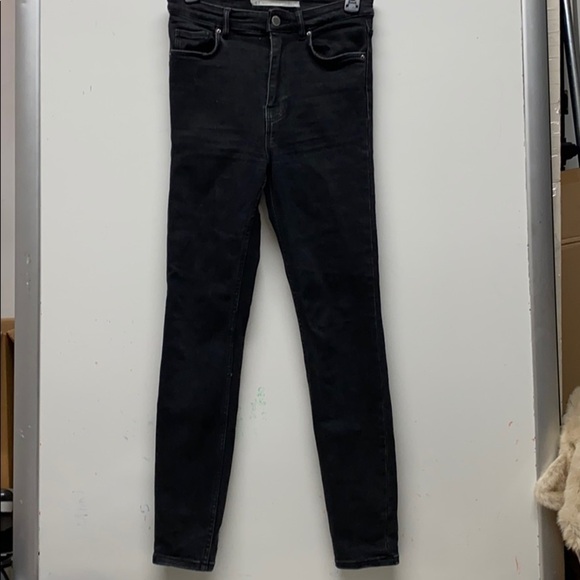 Zara black hi rise skinny jean, size 6 - Picture 1 of 5